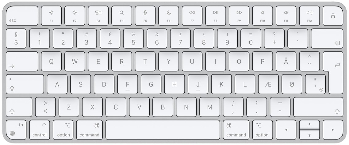 SCA — Skandinavisk layout (Danska / Norska)
