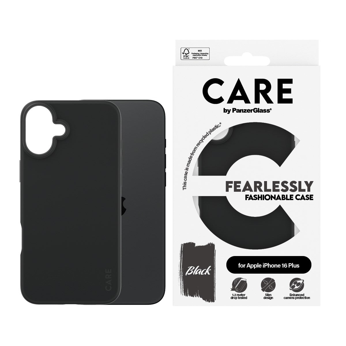 CARE by PanzerGlass iPhone 16 Plus skal - Uus