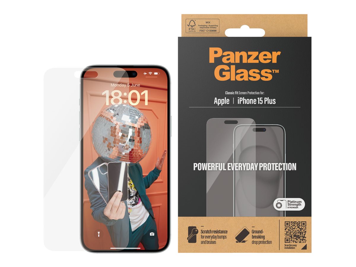 PanzerGlass iPhone 15 Plus skärmskydd