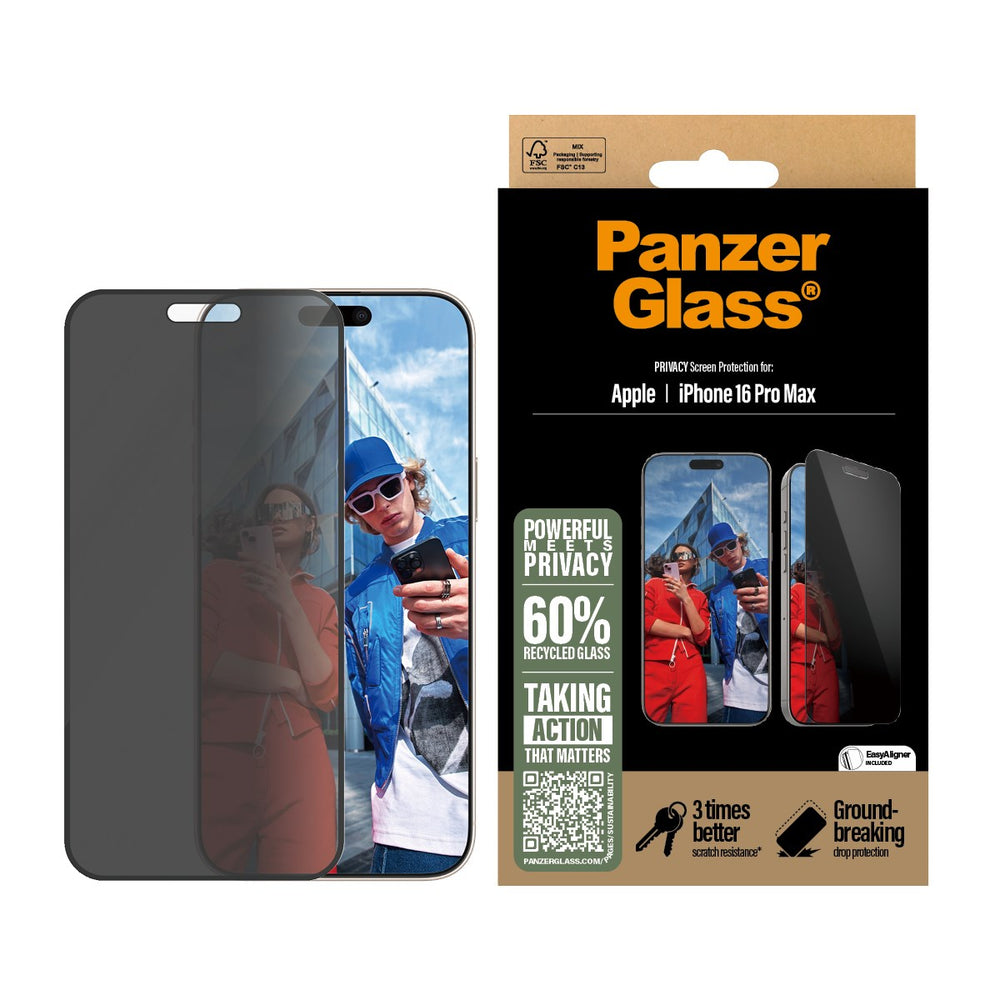 PanzerGlass iPhone 16 Pro Max skärmskydd (Premium)