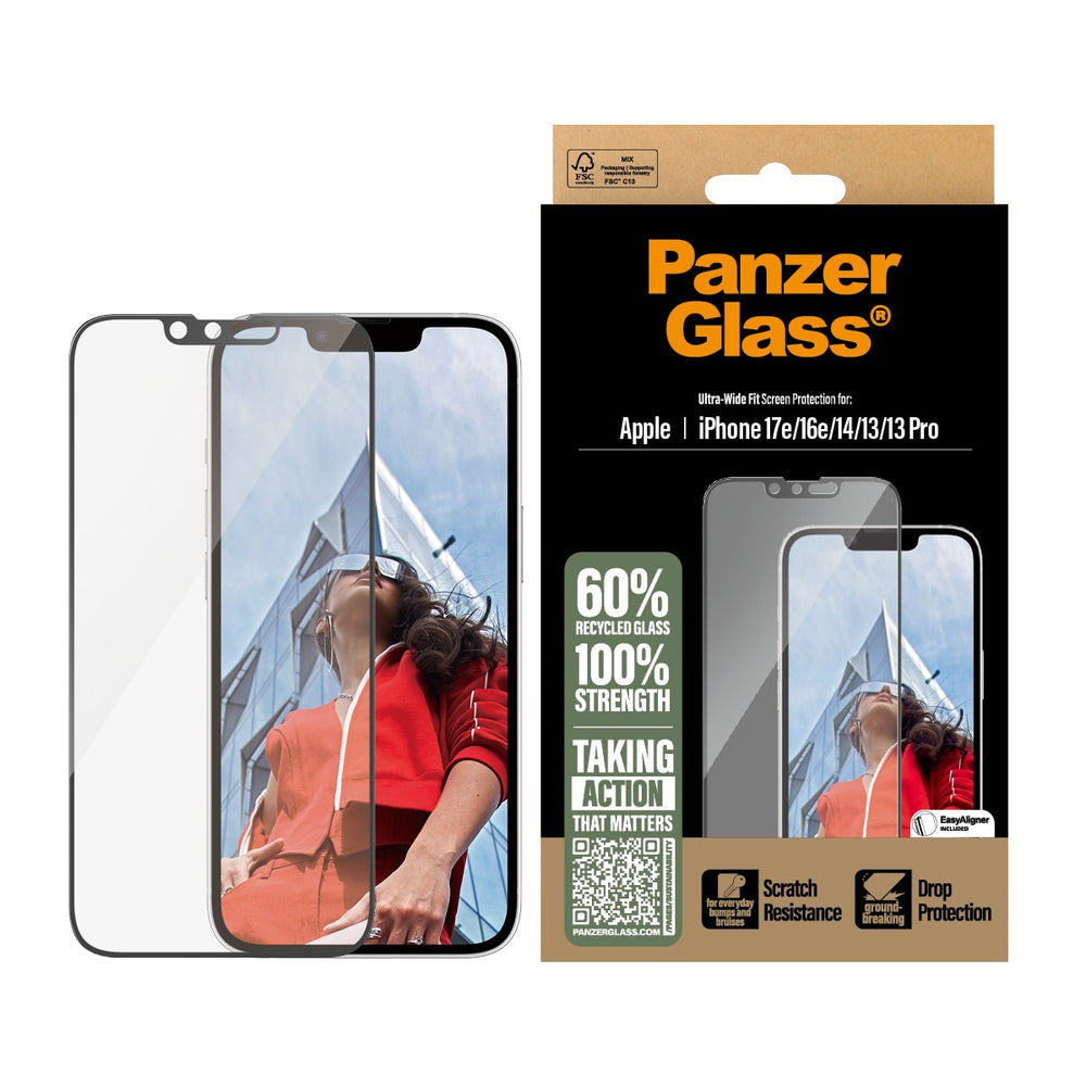PanzerGlass iPhone 16e / 14 / 13 / 13 Pro Screen Protector